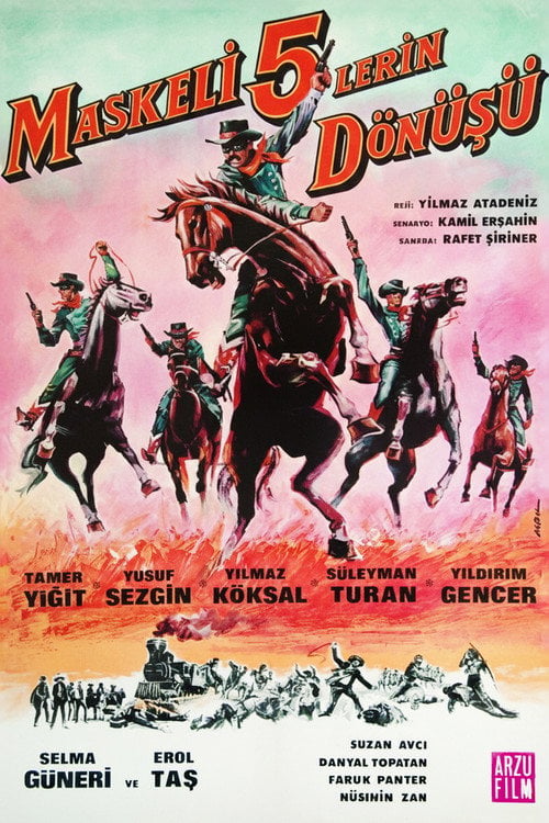 Movie poster for The Return of the Masked Five (1968)