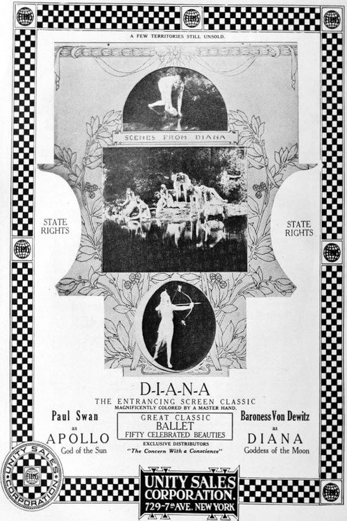 Movie poster for Diana the Huntress (1916)