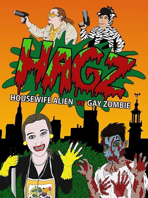 Movie poster for Housewife Alien vs. Gay Zombie (2017)