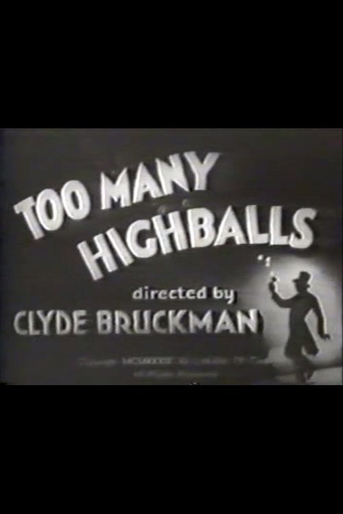 Movie poster for Too Many Highballs (1933)