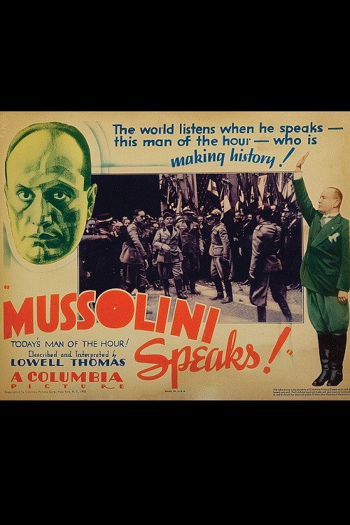 Movie poster for Mussolini Speaks (1933)