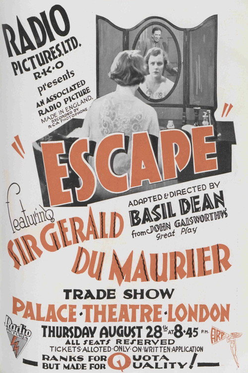 Movie poster for Escape! (1930)