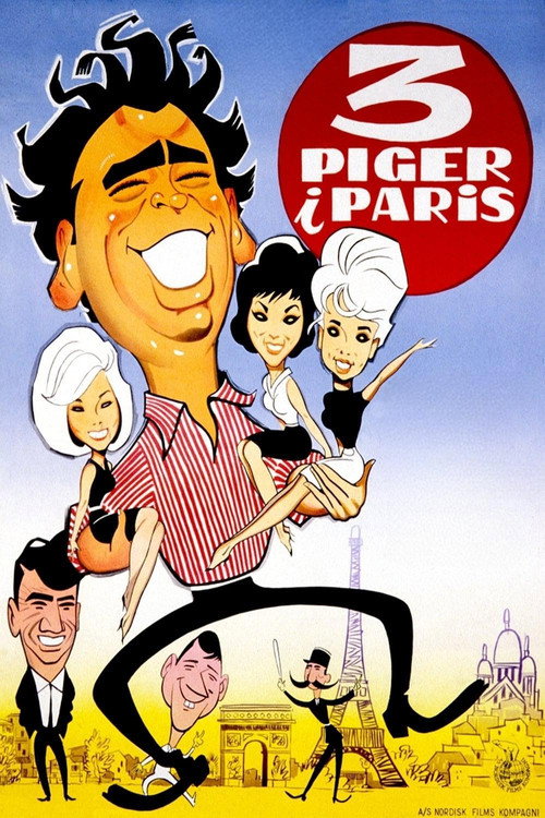 Movie poster for Three Girls in Paris (1963)
