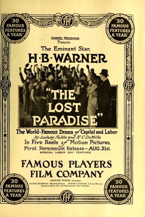 Movie poster for The Lost Paradise (1914)