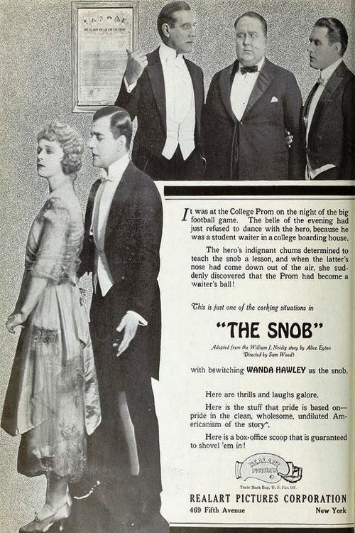 Movie poster for The Snob (1921)