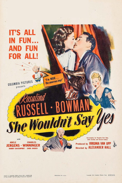 Movie poster for She Wouldn't Say Yes (1945)