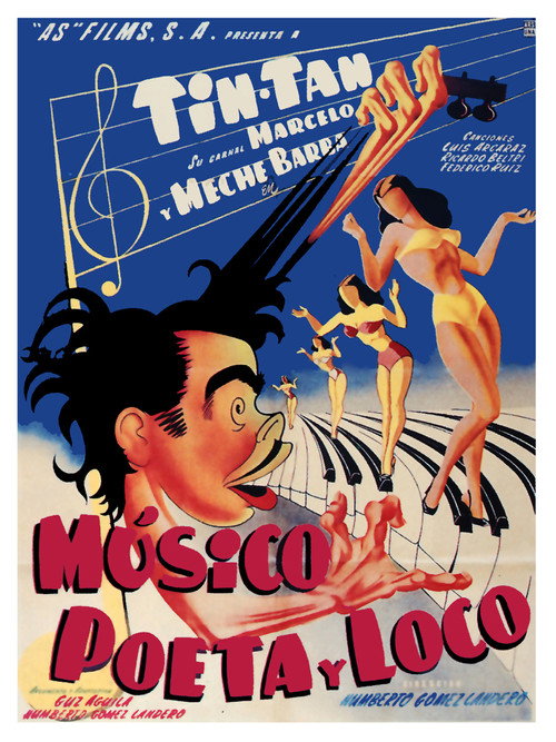 Movie poster for Músico, poeta y loco (1948)