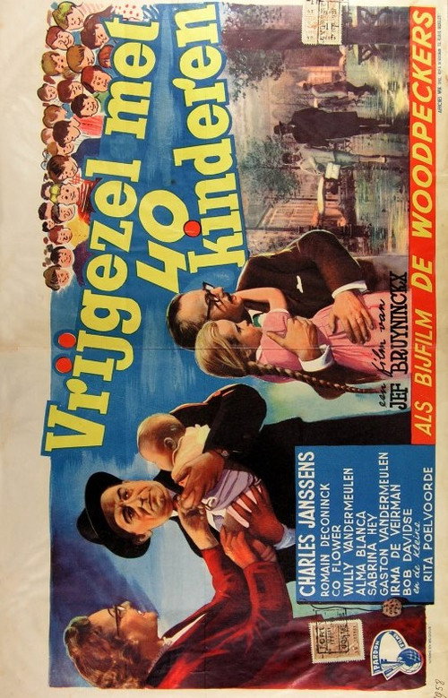 Movie poster for Bachelor with 40 children (1958)