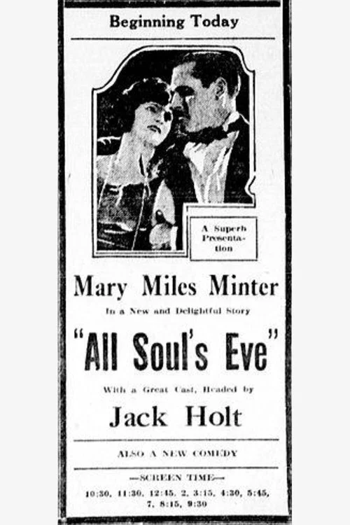 Movie poster for All Souls' Eve (1921)