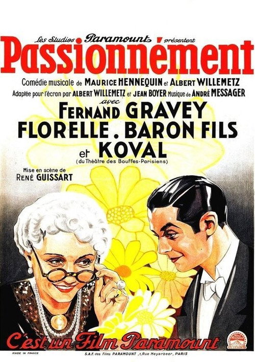 Movie poster for Passionately (1932)