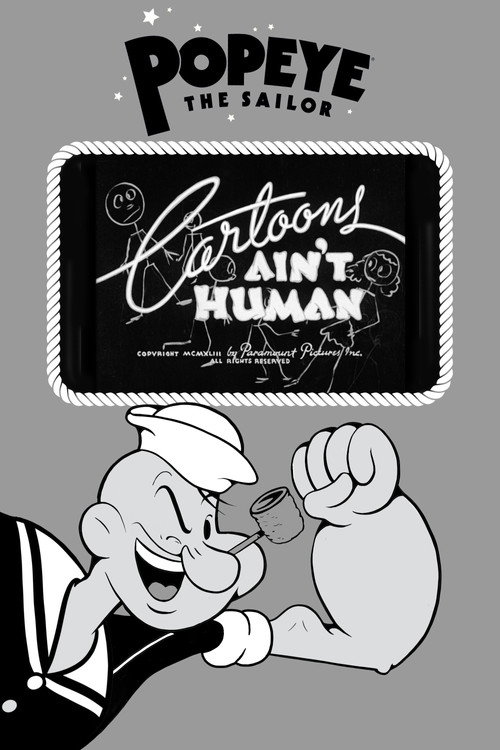 Movie poster for Cartoons Ain't Human (1943)