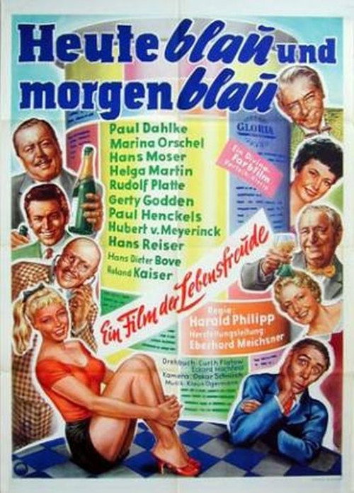 Movie poster for Heute blau und morgen blau (1957)