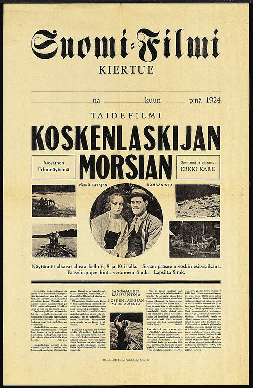 Movie poster for Koskenlaskijan morsian (1923)