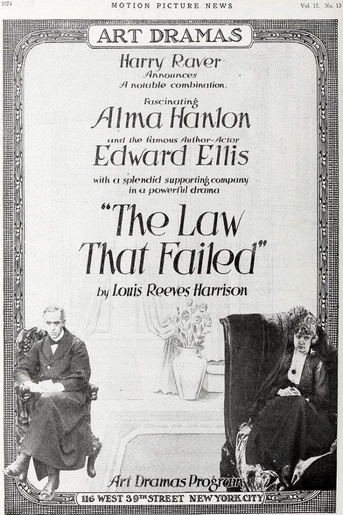 Movie poster for The Law That Failed (1917)