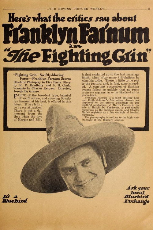 Movie poster for The Fighting Grin (1918)