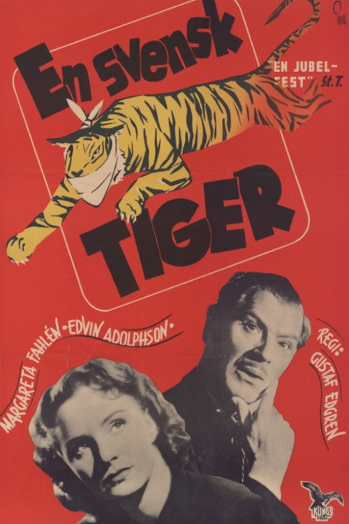 Movie poster for En svensk tiger (1948)