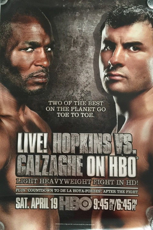 Movie poster for Bernard Hopkins vs. Joe Calzaghe (2008)