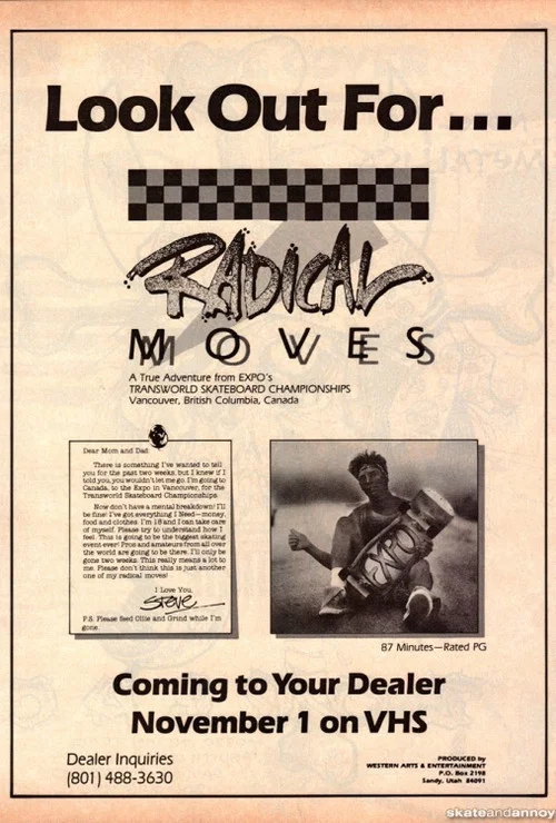Movie poster for Radical Moves (1986)
