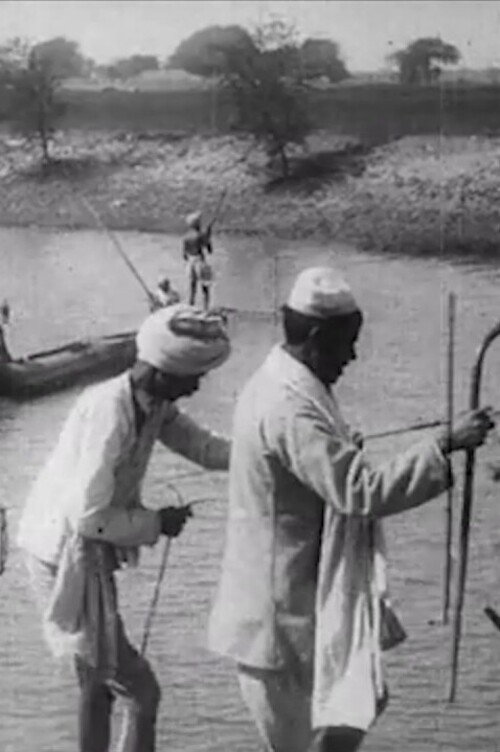 Movie poster for A Fishing Party With the Maharajah of Kapurthala, India (1911)