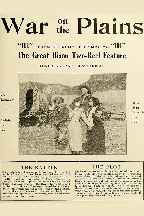 Movie poster for War on the Plains (1912)
