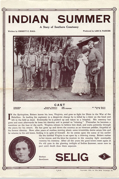 Movie poster for Indian Summer (1913)