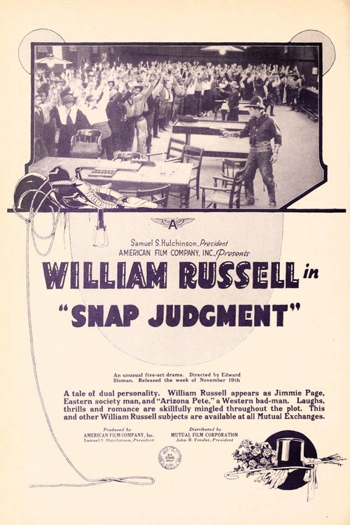 Movie poster for Snap Judgment (1917)