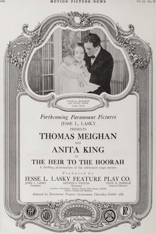 Movie poster for The Heir to the Hoorah (1916)