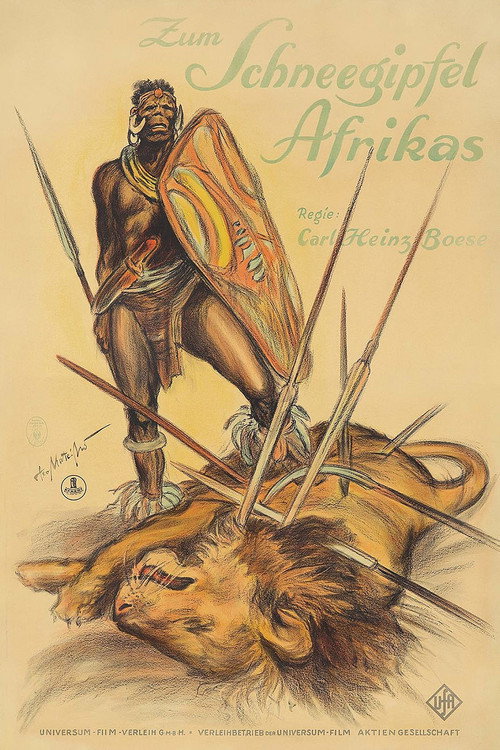 Movie poster for Zum Schneegipfel Afrikas (1925)