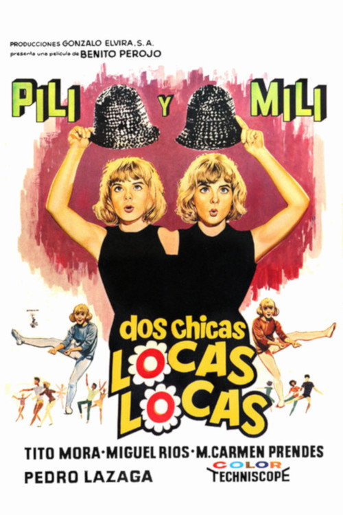 Movie poster for Dos chicas locas locas (1965)