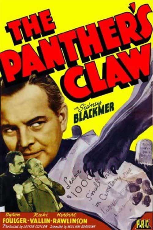 Movie poster for The Panther's Claw (1942)