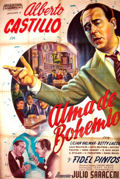Movie poster for Alma de bohemio (1949)