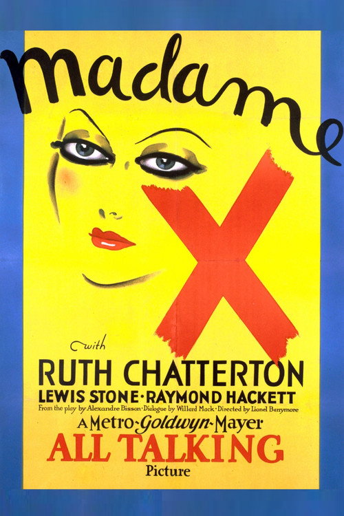 Movie poster for Madame X (1929)