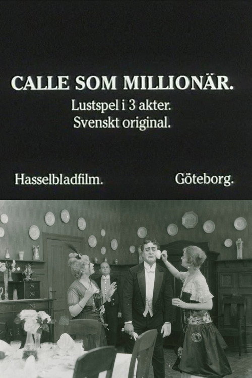Movie poster for Calle as a Millionaire (1916)