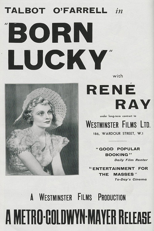 Movie poster for Born Lucky (1933)