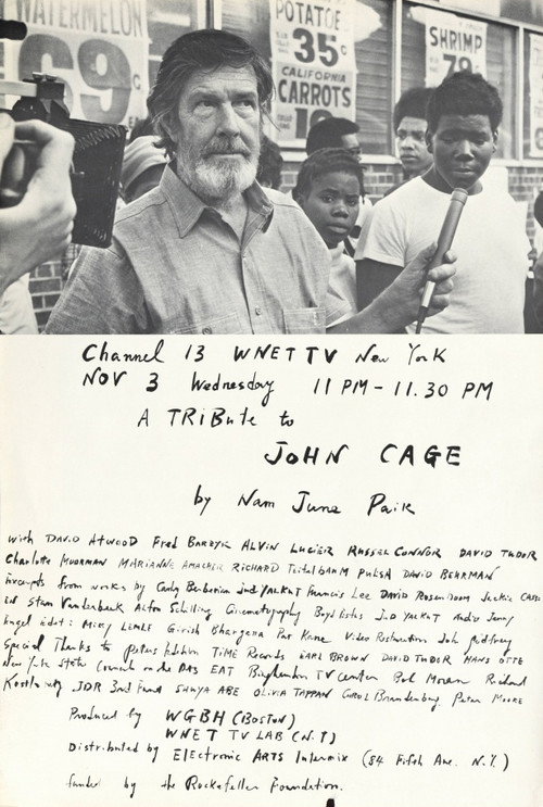 Movie poster for A Tribute to John Cage (1976)