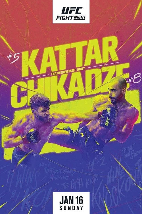 Movie poster for UFC on ESPN 32: Kattar vs. Chikadze (2022)