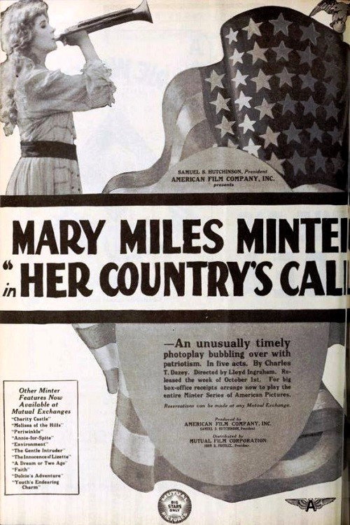 Movie poster for Her Country's Call (1917)