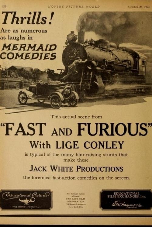 Movie poster for Fast and Furious (1924)