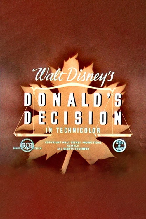 Movie poster for Donald's Decision (1942)
