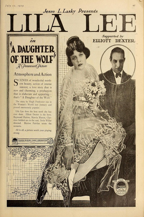 Movie poster for A Daughter of the Wolf (1919)