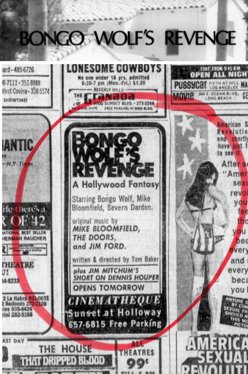 Movie poster for Bongo Wolf’s Revenge (1970)