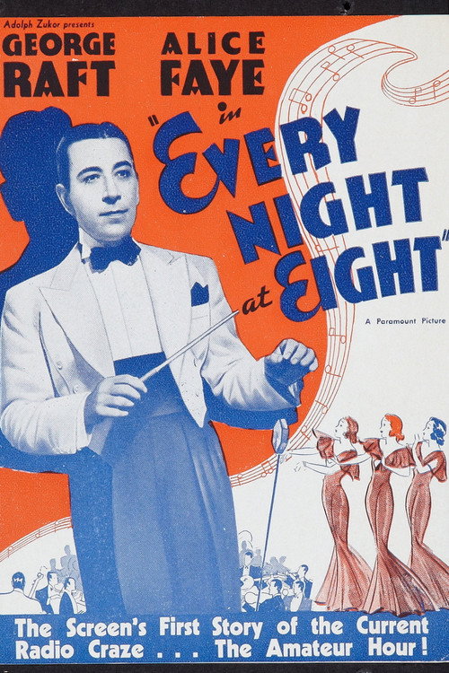 Movie poster for Every Night at Eight (1935)
