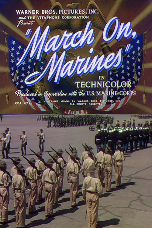 Movie poster for March On, Marines (1940)