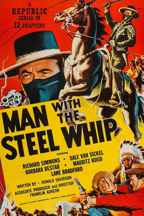 Movie poster for Man with the Steel Whip (1954)