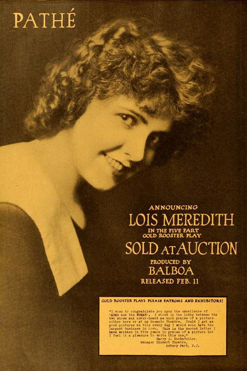 Movie poster for Sold at Auction (1917)