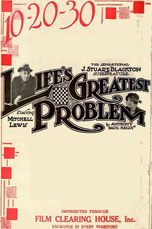 Movie poster for Life's Greatest Problem (1918)