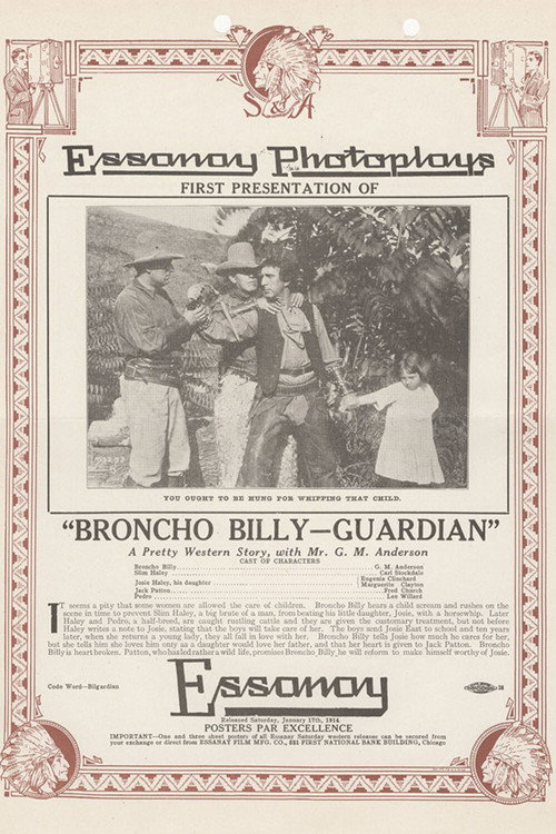 Movie poster for Broncho Billy-Guardian (1914)