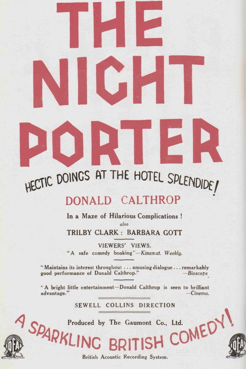 Movie poster for The Night Porter (1930)