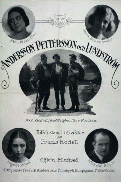 Movie poster for Andersson, Pettersson and Lundström (1923)