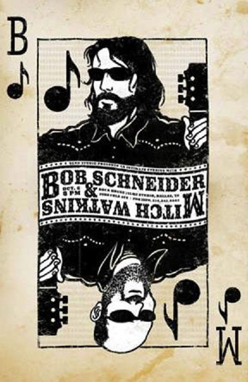Movie poster for Bob Schneider & Mitch Watkins - Live at Bend Studio